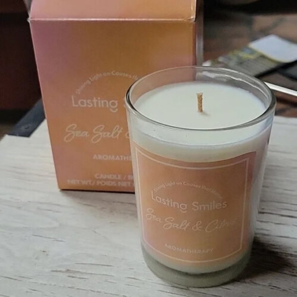 Lasting Smiles Sea Salt & Citrus Aromatherapy Soy Blend Candle 6.87 oz